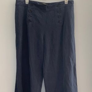 Max Mara Navy Blue Sailor Trousers